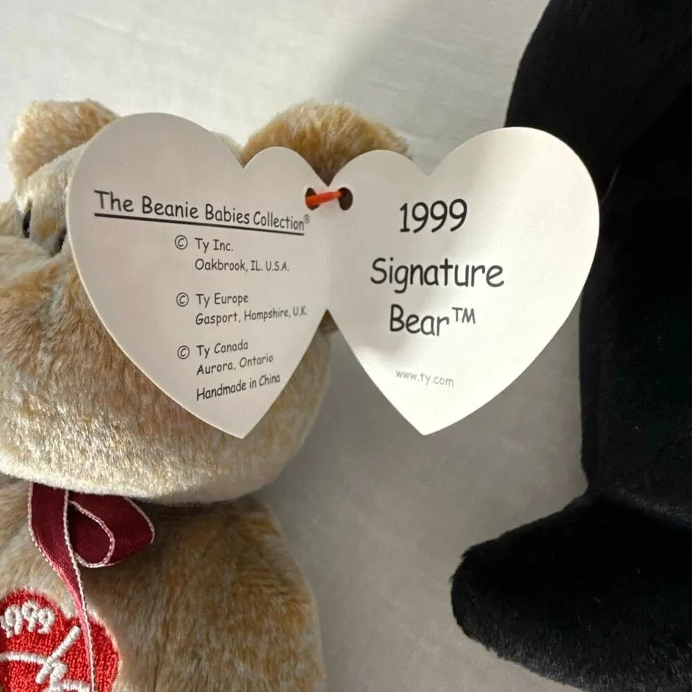 Ty Beanie Babies Lot The End Millennium “Millenium” Error Tag & Signature 1999 B
